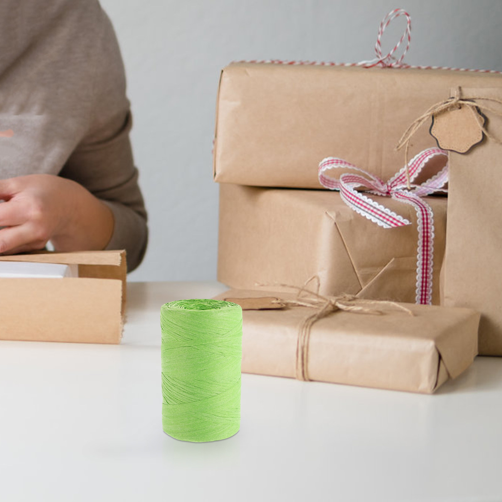 Pita Kertas Rafia Berwarna unt - Papercraft Supply Ribbon ulasan dan harga