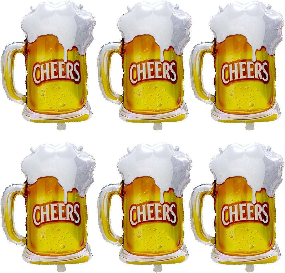 6 Buah Balon Mug Bir Cheers Pe - Wedding Alcohol Supply ulasan dan harga