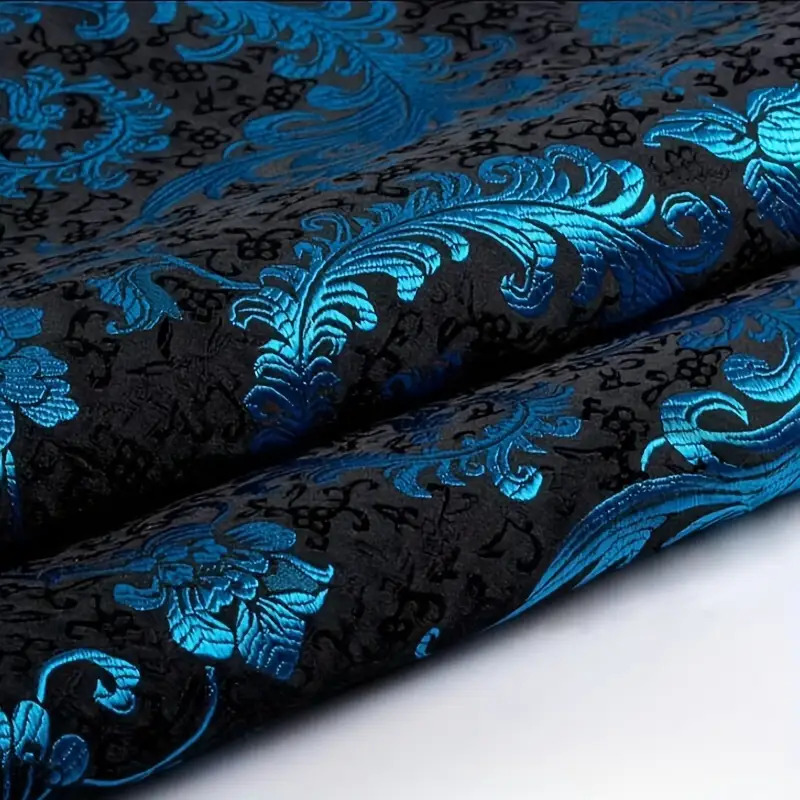 Kain Brokat Ekor Phoenix Biru  - Wedding Decoration Supply ulasan dan harga