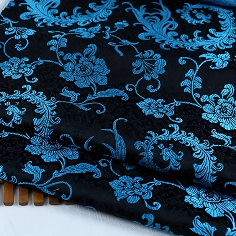 Kain Brokat Ekor Phoenix Biru  - Wedding Decoration Supply ulasan dan harga