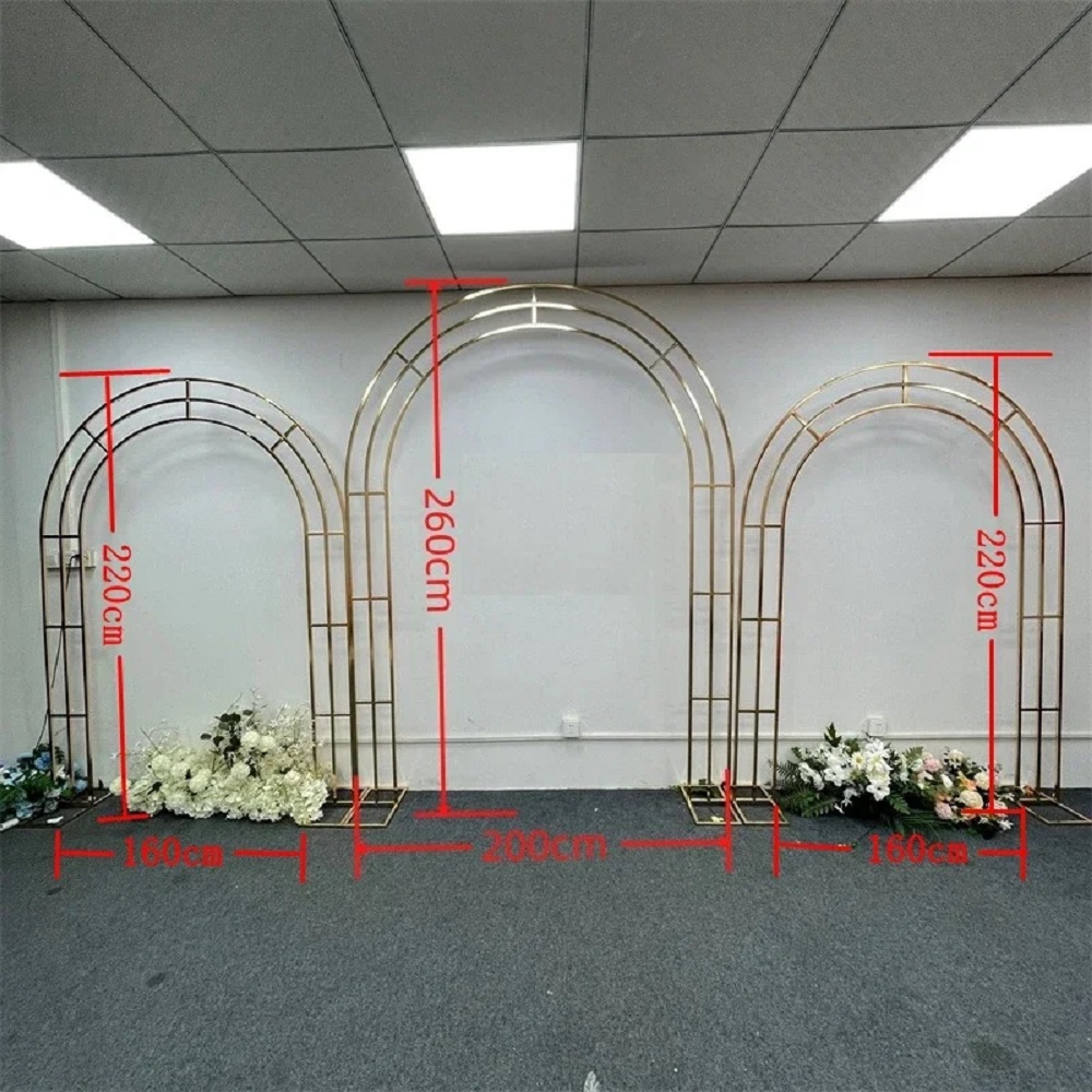 Stand Gapura Pernikahan Emas M - The Wedding Supply Store ulasan dan harga